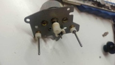 MF01 reel motor on its mounting bracket, side view