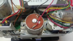 MF01 reel motor installed in a cassette deck transport