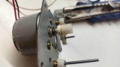 MF01 reel motor mounted on its bracket inside a deck