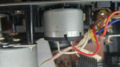 MF01 reel motor running in a deck transport with wiring connected