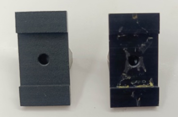 Close-up of the replica recording lever dial key